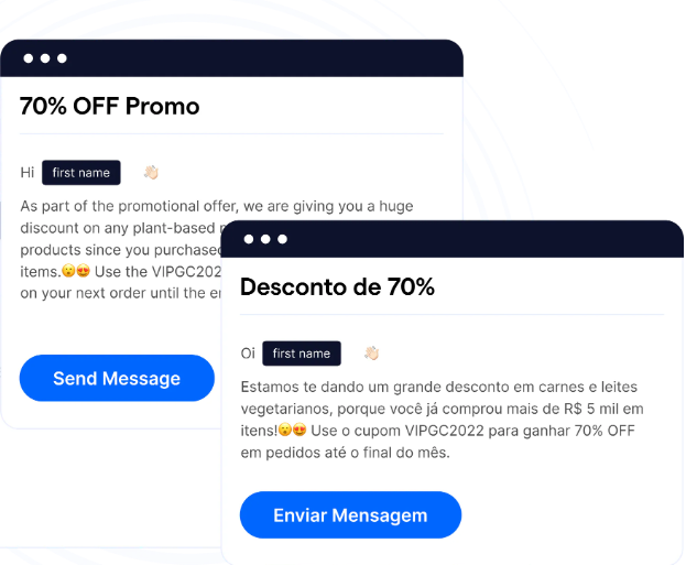 send promotional messages through direct messages