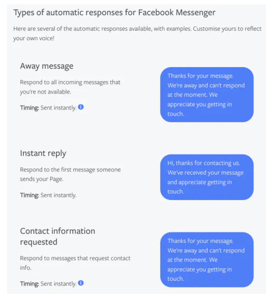 facebook messenger auto reply setup